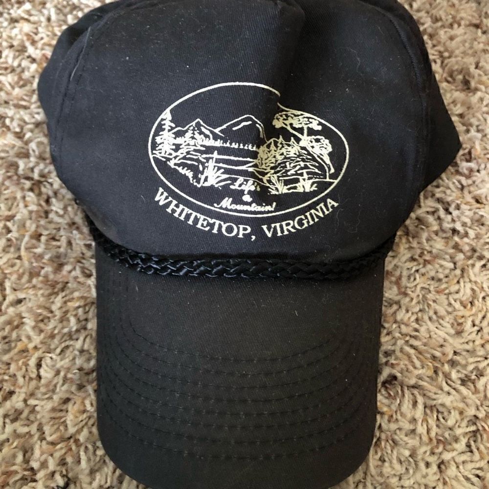 Vintage Cobra Caps Life’s a Mountain Whitetop, Virginia Black Adjustable Basebal